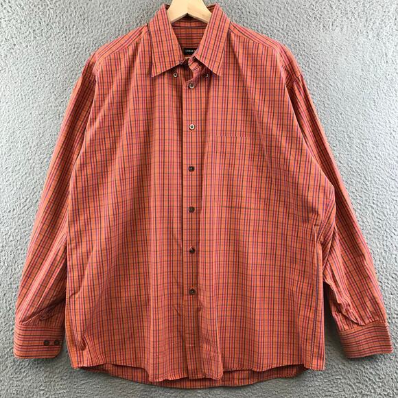 Gitman Bros Shirt Mens L Button Up Multicolor Plaid Pocket Check - Picture 1 of 9